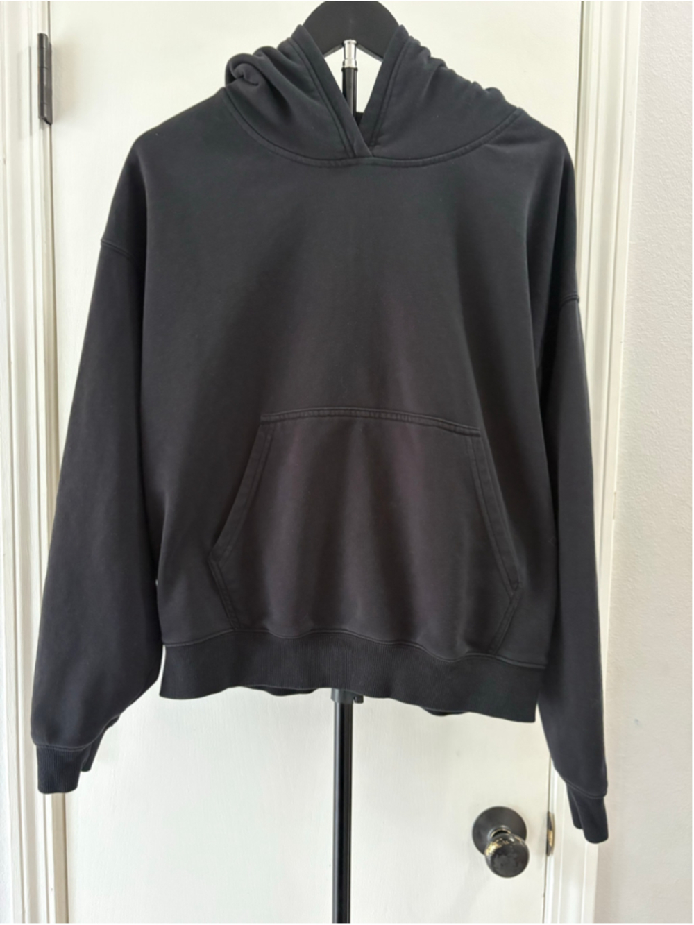 Fabletics Year Round Terry Pullover Hoodie Black Size Large EUC